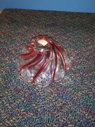 Mikasa Peppermint Frost Swirl (Red) Candy Dish Nut Bowl. 3