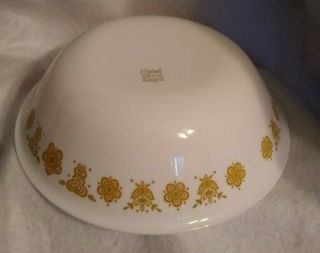 Vintage Corelle Dinnerware Serving Bowl Butterfly Gold 8 1/2 ".