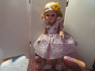 Vintage Hard Plastic Virga Doll Crisp Dress 8 " - Ginny Friend - Near