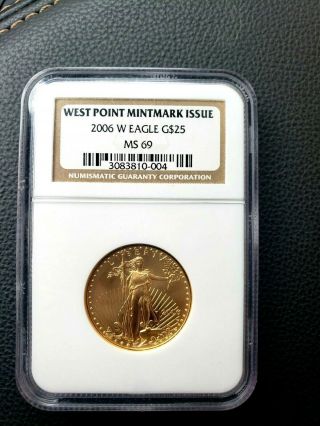 2006 W American Gold Eagle 1/2 Oz $25 - Ngc Ms69