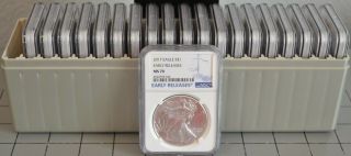 20 X 2017 Ngc Ms70 American Silver Eagle Early Releases
