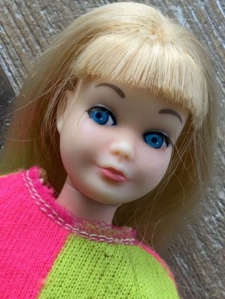 Vintage Skipper 1968 Pink Skin Tnt 1105 Doll Blonde - Pretty