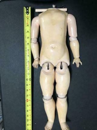 Antique German Ball Jointed Composition Doll Body For Repair Or Parts 19.  " Tall