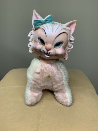 Vintage Rubber Face Kitty Cat_my Toy_9 Inch_squeaker