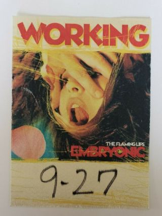 Vtg (2009) The Flaming Lips Embryonic Tour Crew Backstage Pass