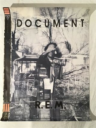Rem 1987 Promo Poster Document Matte Irs Records Michael Stipe