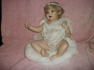 Franklin 12 In Sitting Angel Porcelain Doll,  Limited Edition