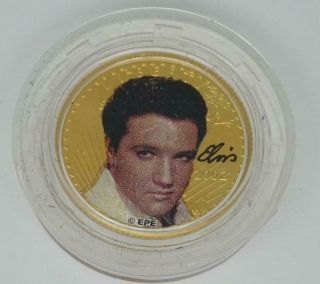 Rare Elvis Presley Colourised $10 U.  S.  Gold Eagle,  1/4 Oz,  22ct Gold Coin,  2002