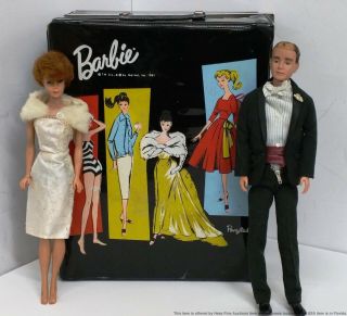 Early 1960s Vintage Barbie Ken Dolls Extra Clothes Carrying Case 2