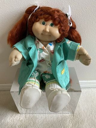 Vintage Cabbage Patch Kids Doll Red Corn Silk Hair 1983
