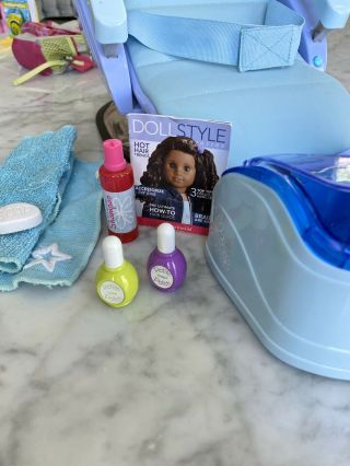 American Girl Doll Spa Chair Hair Beauty Salon Set