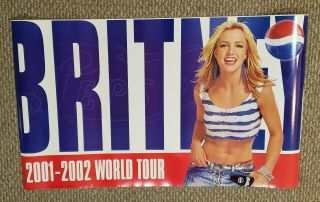 Britney Spears 2001 - 2002 World Tour Poster Pepsi 22 " X 36 "