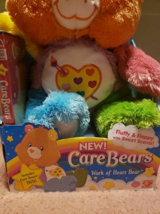 Care Bear Work of Heart Bear fluffy & Floppy with dvd 3