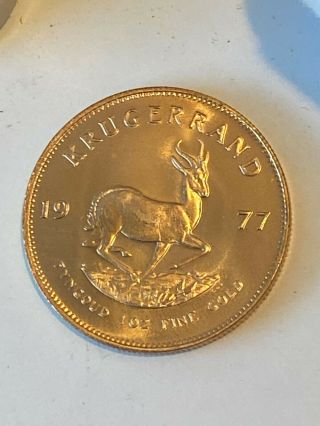 1977 1 Oz.  South African Uncirculated Gold Krugerrand Coin