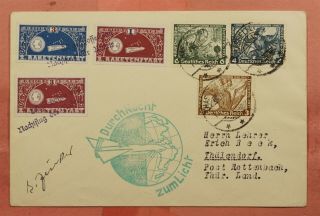 1933 Germany Flown Rocket Mail Cover W/ 5a7 Stamp Ez 5c1 Ex Al Barnes