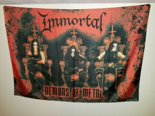 Immortal Demons Of Metal Cloth Poster Flag Tapestry Black Metal