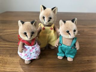 Rare Calico Critter Vintage Fox Family 2