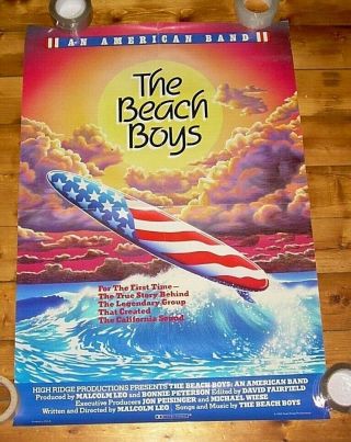 The Beach Boys An American Band 1985 Poster Vg,