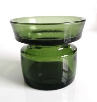 Vintage Dansk Jens Harald Quistgaard Design Green Glass Candle Holder Ihq