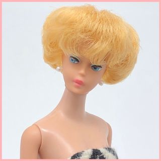 Vintage Barbie Bubblecut - White Ginger Or Platinum - Zebra Swimsuit