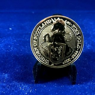 2018 " Queens Beasts " Unicorn Of Scotland " Bu,  100 Pounds, .  9999,  Coin Is