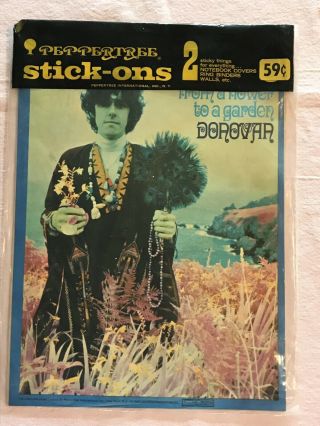 Vintage 1969 Peppertree Stick - Ons Donovan & Bob Dylan 7.  75x10.  5 "