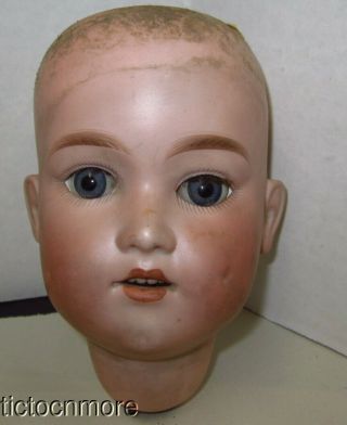 Antique German Gb George Borgfeldt Bisque Doll Socket Head Sleepyy Eye Teeth
