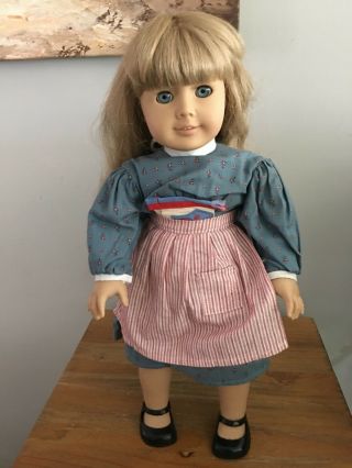 Vintage American Girl Pleasant Company Kirsten Larson With Meet Outfit Blue Eyes