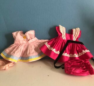 2 Vintage Vogue Ginny Doll Dresses With Psnties