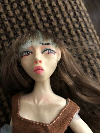 Rare Artist Joey Versaw Hand Painted Mary Magpie 11” Doll BJD No Shoes 2