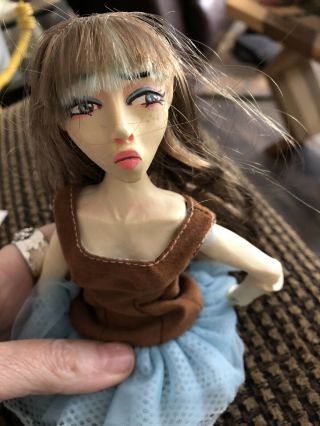 Rare Artist Joey Versaw Hand Painted Mary Magpie 11” Doll BJD No Shoes 3