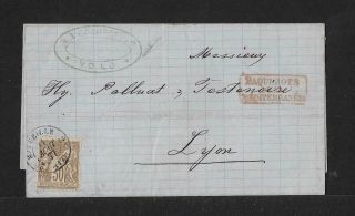 French Greece Volos To France Cover 1861