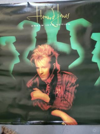 Howard Jones 1985 Dream Into Action Green Promo Poster 80s Wave