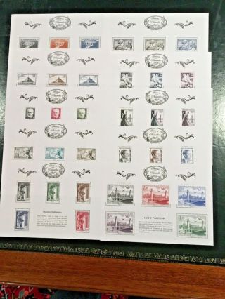 France 2015 Treasures Of Philately Stamps Proof Souvenir Sheets Set 0f 10 Mnh