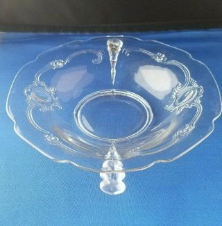 Antique Ornate Heisey Elegant Clear Gass Bowl 10 " Art Deco Style