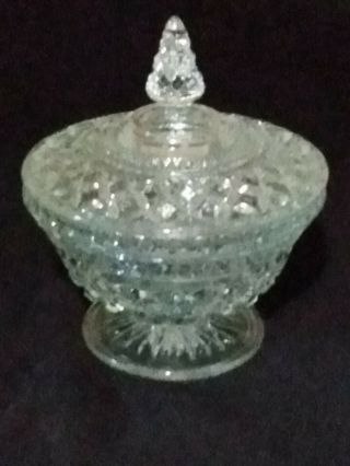 Vintage Footed Crystal Candy Dish With Lid