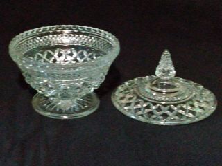 Vintage Footed Crystal Candy Dish With Lid 2