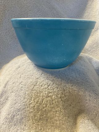 Vintage Pyrex Small Mixing Bowl 401 Blue/turquoise 1 1/2 Pt