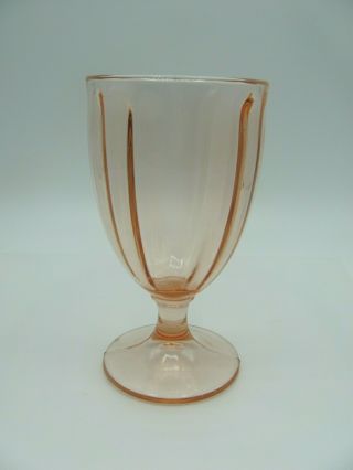 Pink Glass Chalice Or Candy Dish No Lid Depression Era Glass