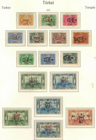 Turkey 1917 Stamp Selection X 16 And Unchecked And As Received