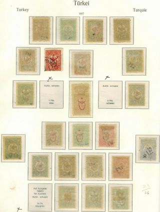 TURKEY 1917 STAMP SELECTION X 23 AND UNCHECKED AND AS RECEIVED 2