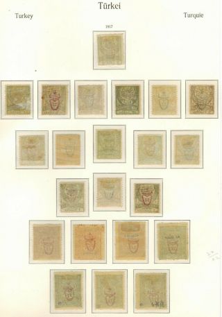TURKEY 1917 STAMP SELECTION X 22 UNCHECKED AND AS RECEIVED 2