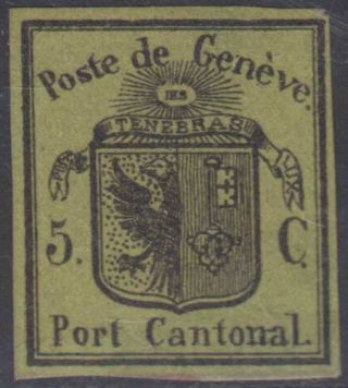 Switzerland Geneva 1845 Cantonal Sc 2l2 Key Value Forgery (cv$3,  400)