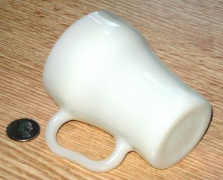Fire King White Soda Shape Mug Cup Anchor Hocking White Milk Glass U.  S.  A.