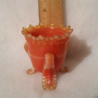 Vntg Boyd Forget Me Not Toothpick Holder Tomato Cream 2½ 