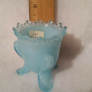 Vintage Boyd Forget Me Not Toothpick Holder Ice Blue 2½ " Tall Ca.  9 - 27 - 79