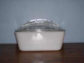 Vintage Westinghouse 5 " X 8 " Milk Glass Loaf Pan With Lid.