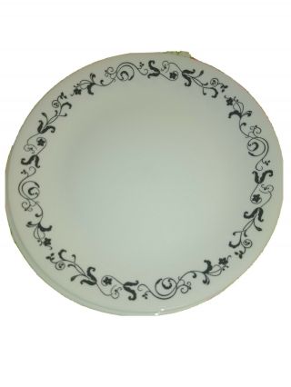 Replacement Corell Corning " Garden Getaway " Black & White Dinner Plates 10 1/4 "