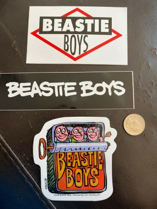 Rare Set Of 3 Older Beastie Boys Import Sticker From The 90 