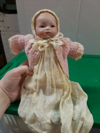 Antique 10 " Baby Doll,  Bisque And Cloth,  Made In Germany